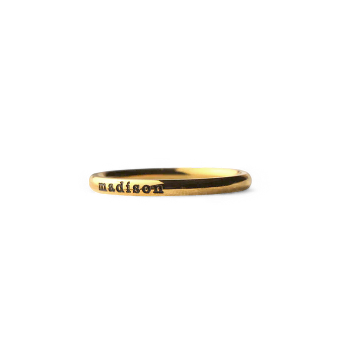 Engraved Stacking Ring | 2mm Band