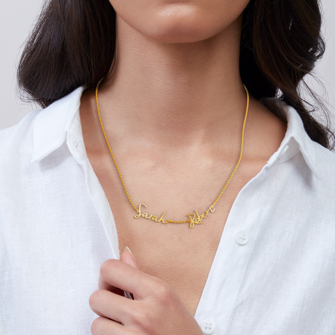 Collier double nom de fée