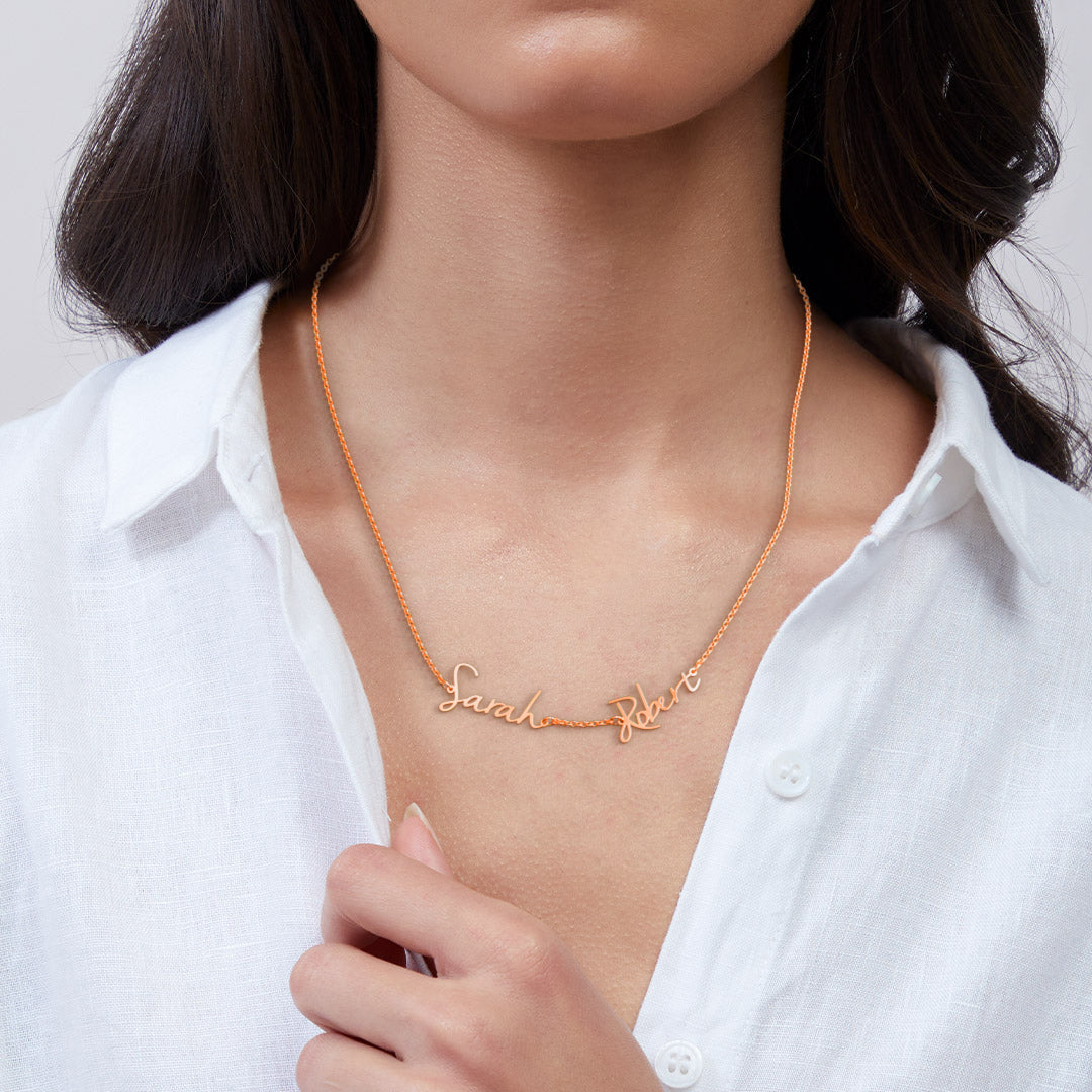 Collier double nom de fée