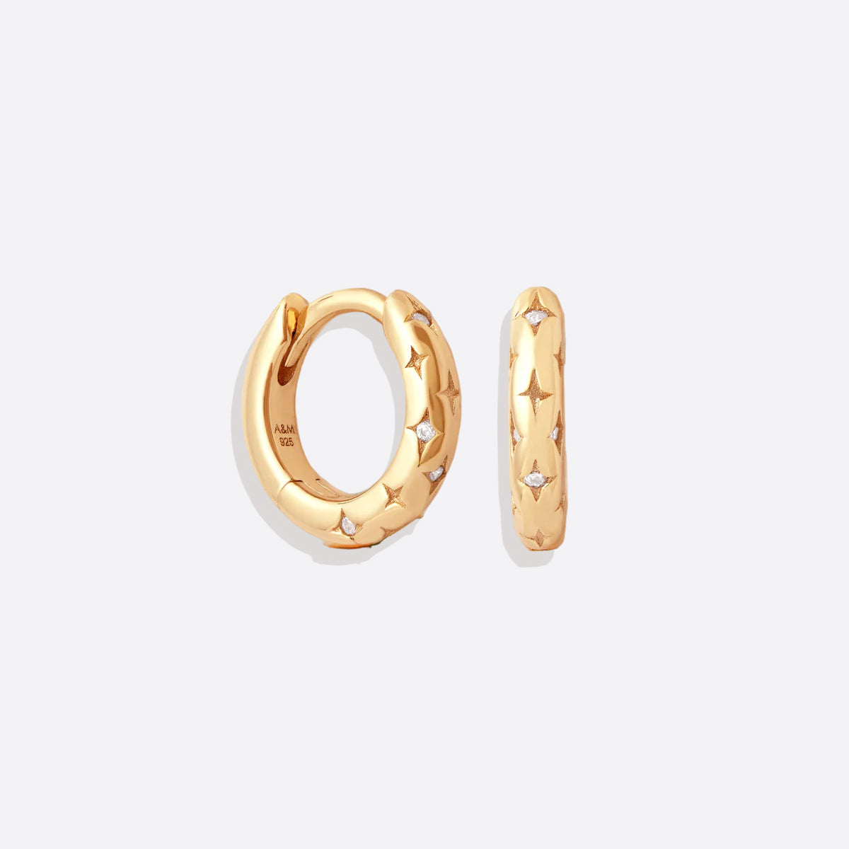 Boucles d'oreilles Huggie Étoiles filantes