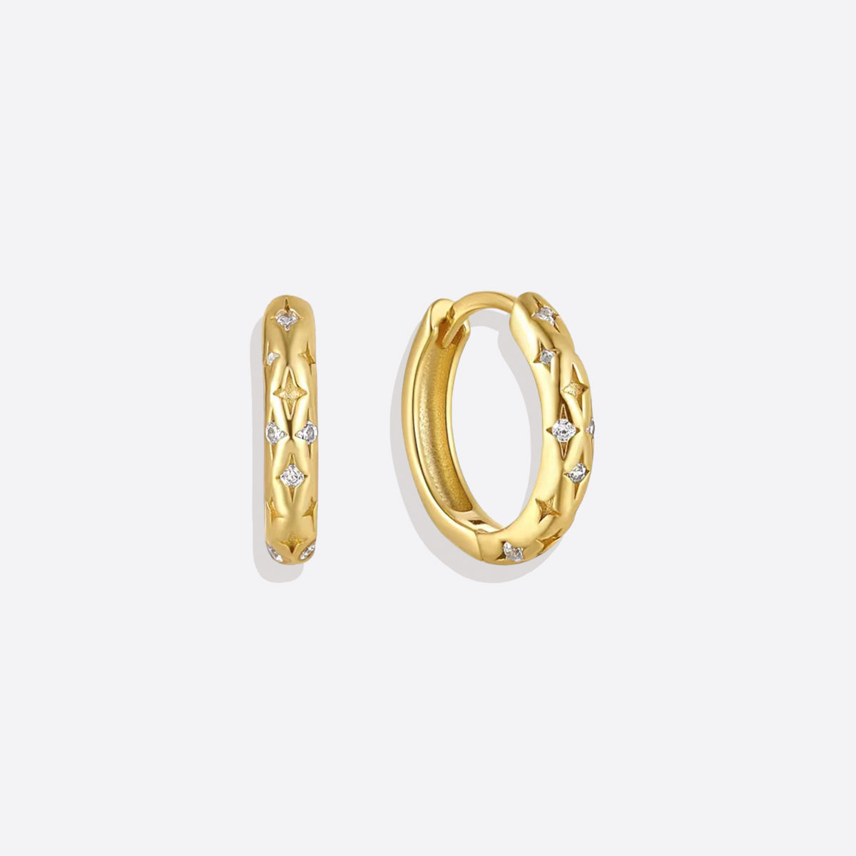 Boucles d'oreilles Huggie Étoiles filantes