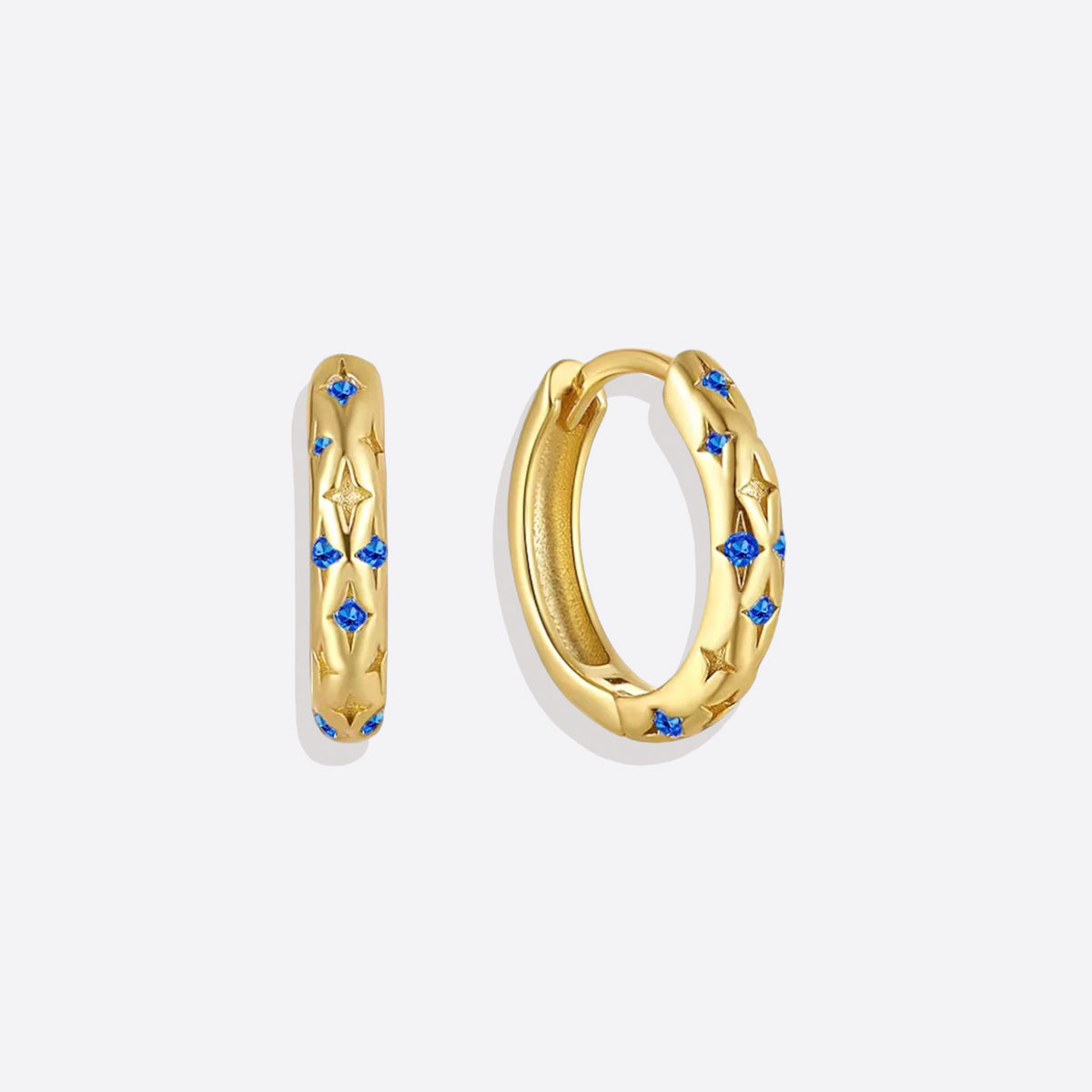 Boucles d'oreilles Huggie Étoiles filantes
