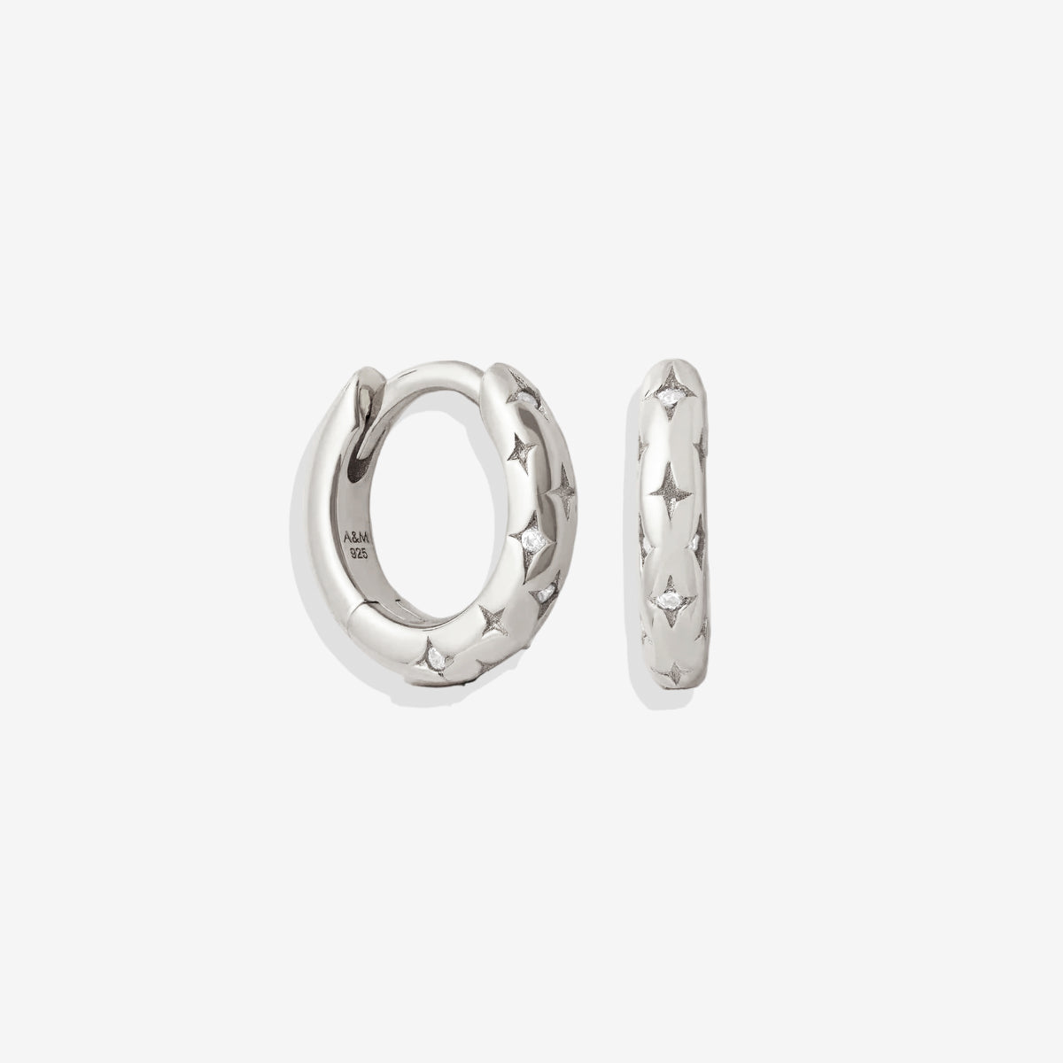 Boucles d'oreilles Huggie Étoiles filantes