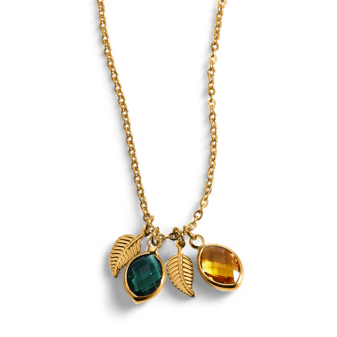 Collier avec pierres de naissance familiales