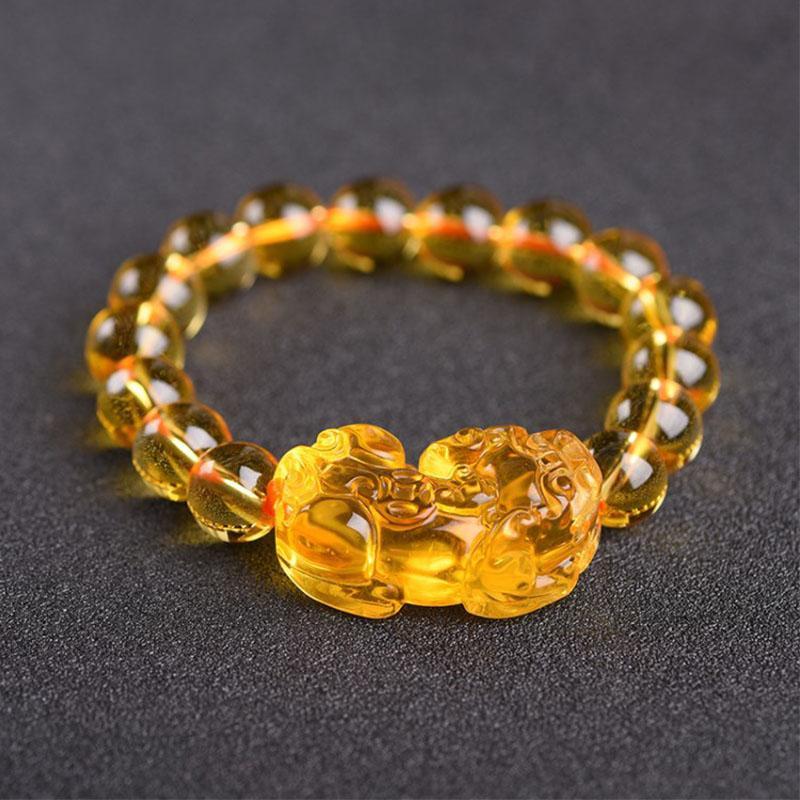 Bracelet Pixiu en citrine - Attirer la richesse
