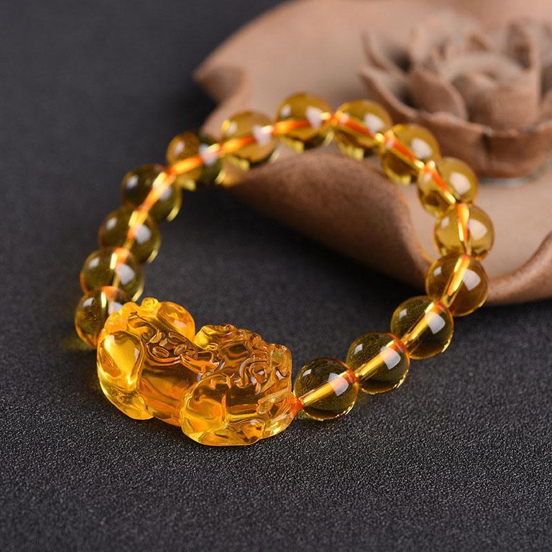 Bracelet Pixiu en citrine - Attirer la richesse
