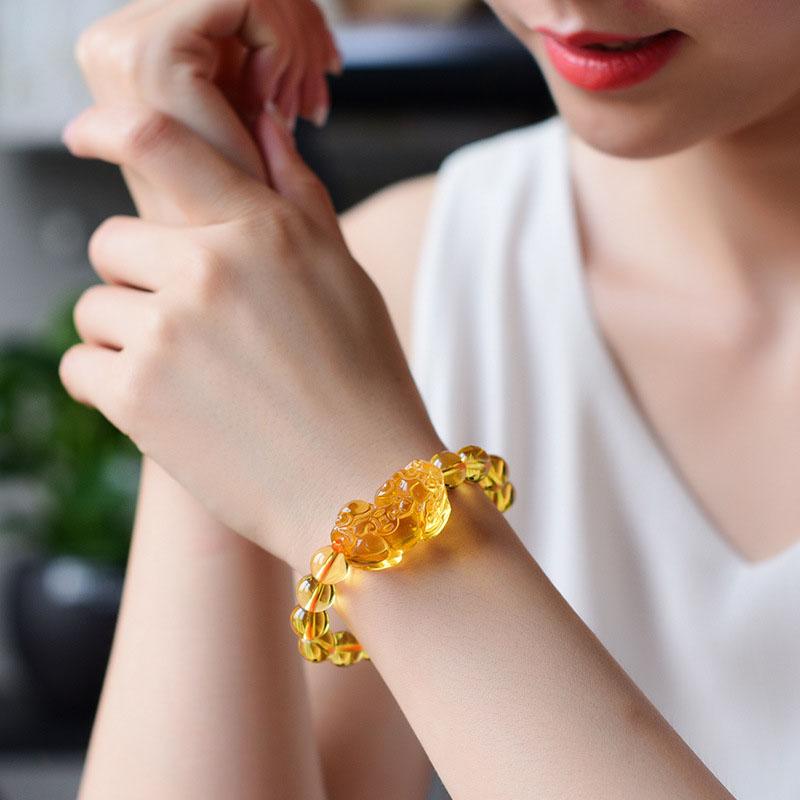 Bracelet Pixiu en citrine - Attirer la richesse