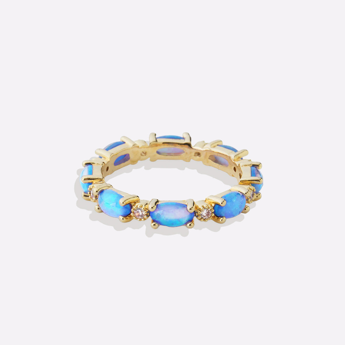 Bague d'éternité en opale de feu