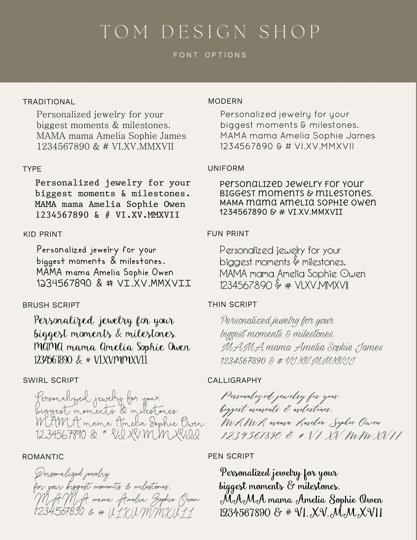 Collier disque gravé 7/8"