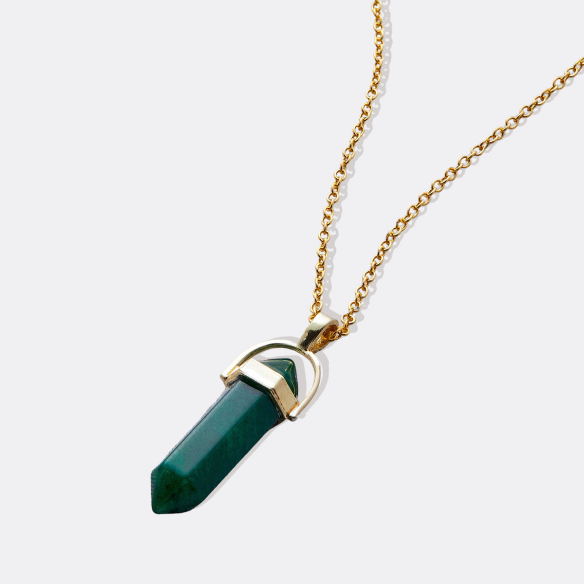 Collier à pointes de pierres précieuses