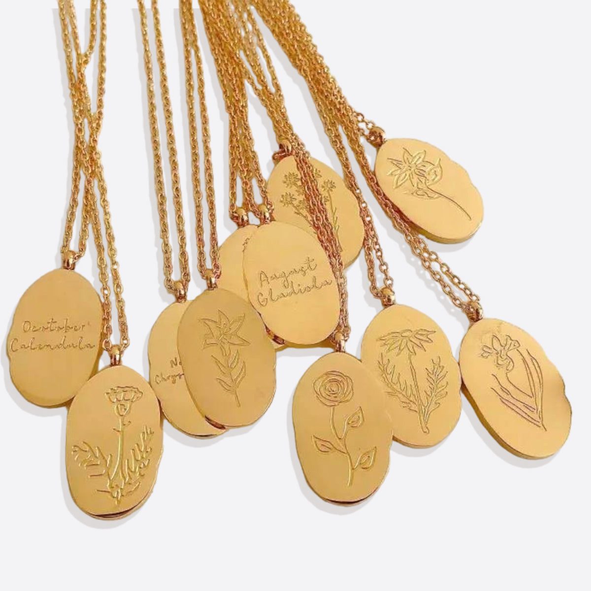 Collier pendentif fleur de naissance en or