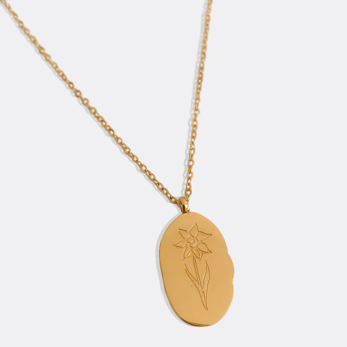 Collier pendentif fleur de naissance en or