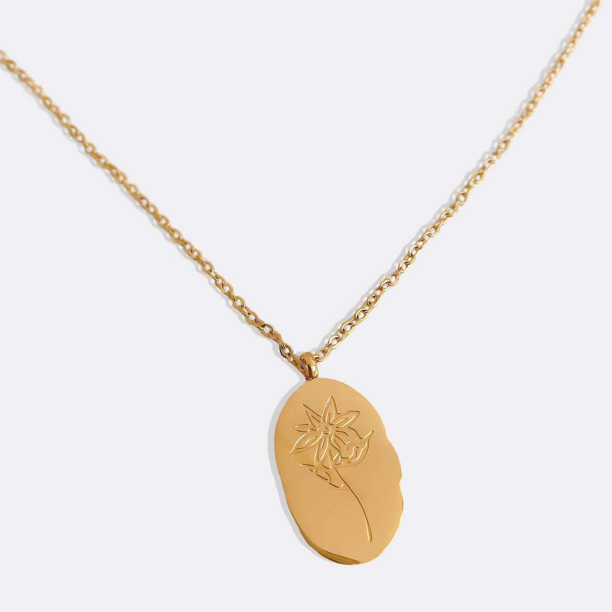 Collier pendentif fleur de naissance en or