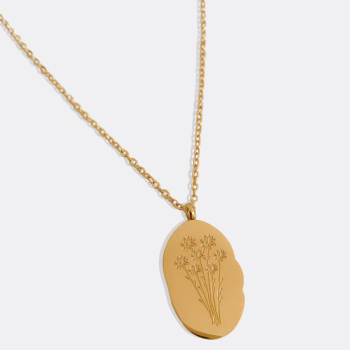 Collier pendentif fleur de naissance en or