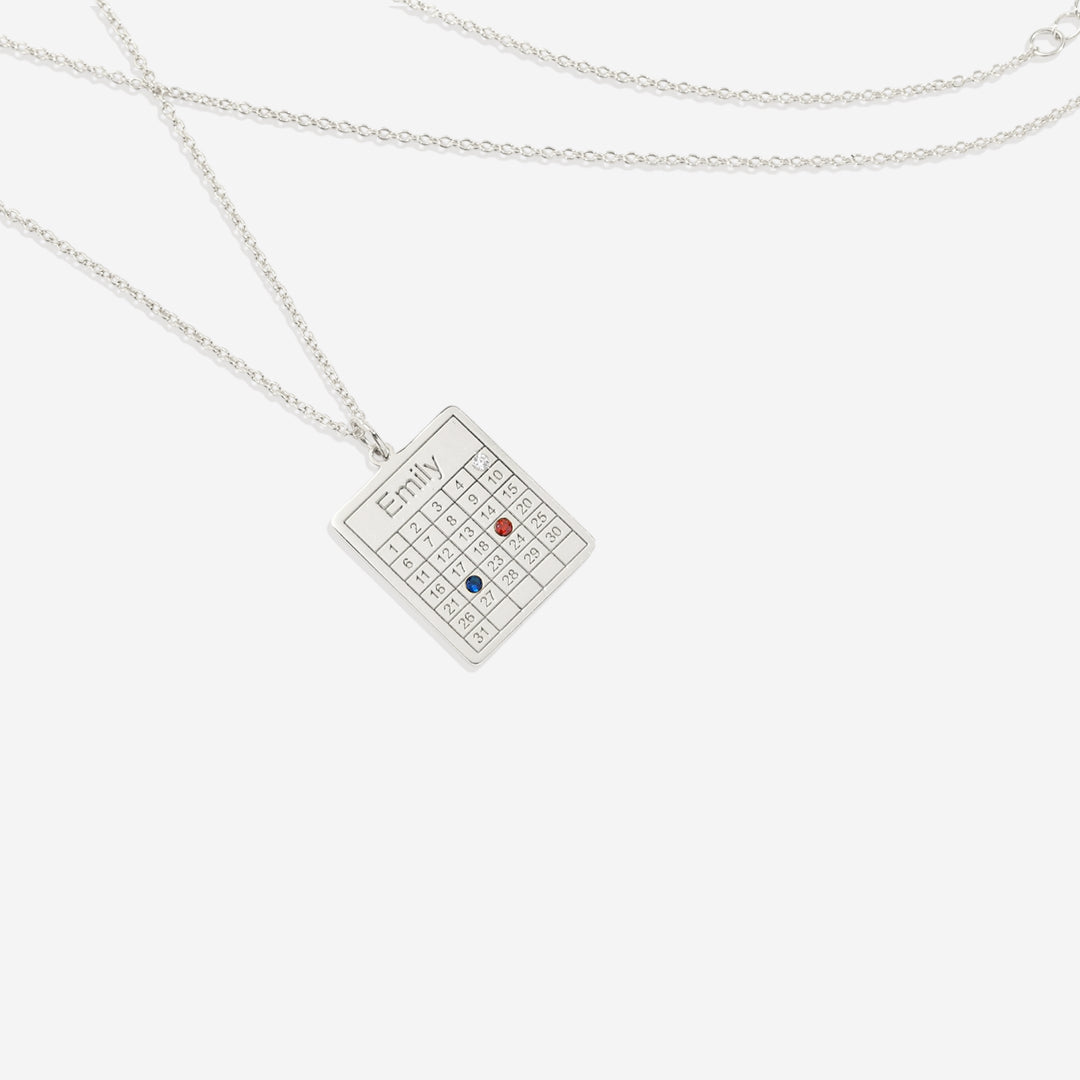 Personalized Family Calendar Necklace
