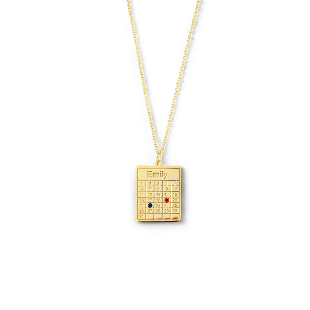 Personalized Family Calendar Necklace