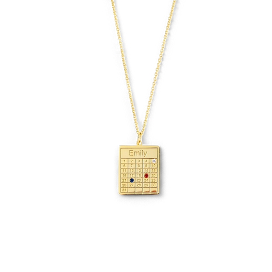 Personalized Family Calendar Necklace