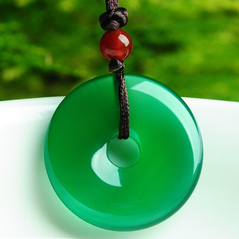 Collier disque de jade vert - Attire la positivité et l'harmonie