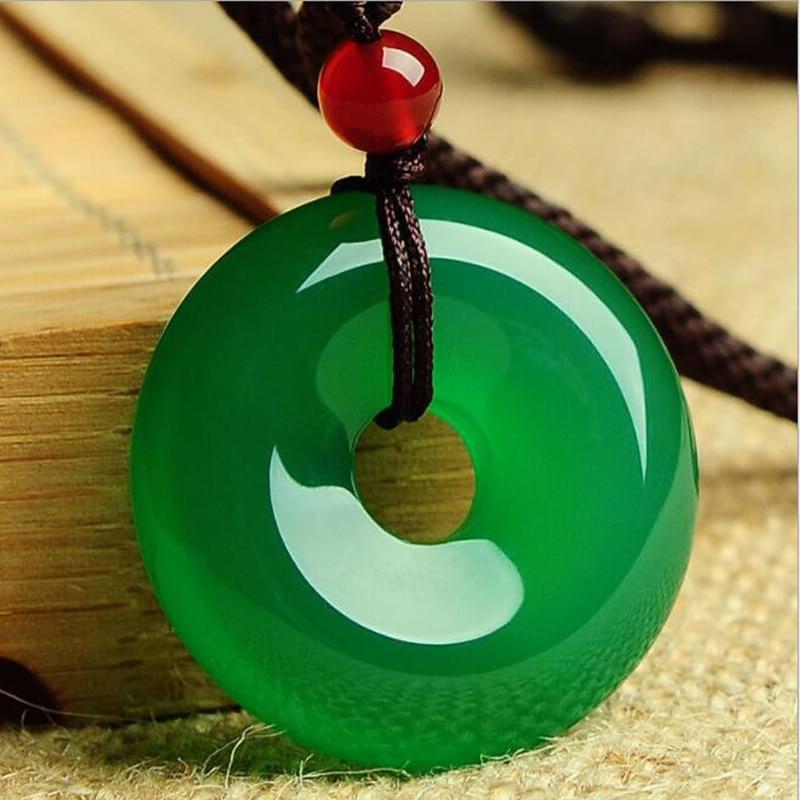 Collier disque de jade vert - Attire la positivité et l'harmonie