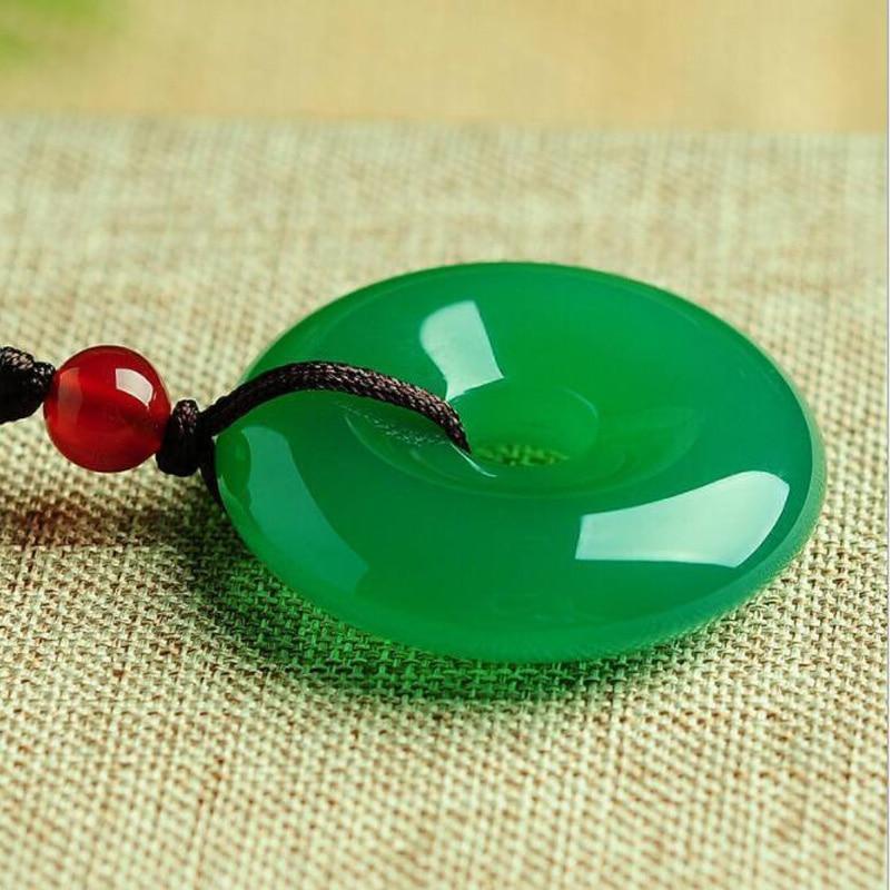 Collier disque de jade vert - Attire la positivité et l'harmonie