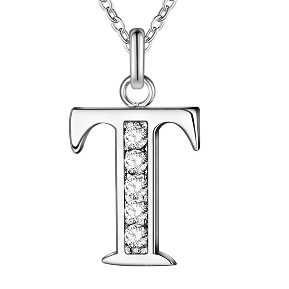 Collier satellite avec lettres en cristal