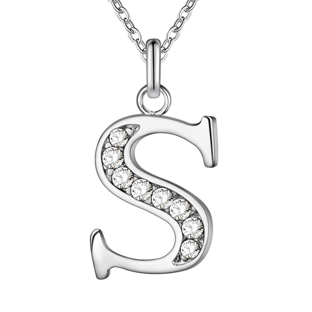 Collier satellite avec lettres en cristal