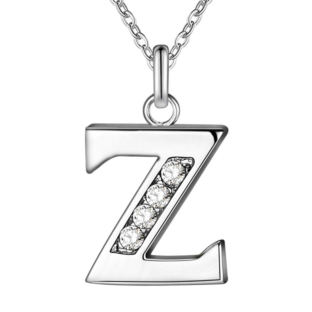 Collier satellite avec lettres en cristal