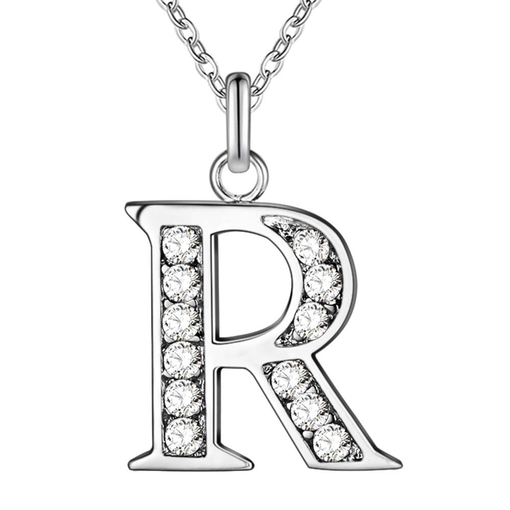 Collier satellite avec lettres en cristal