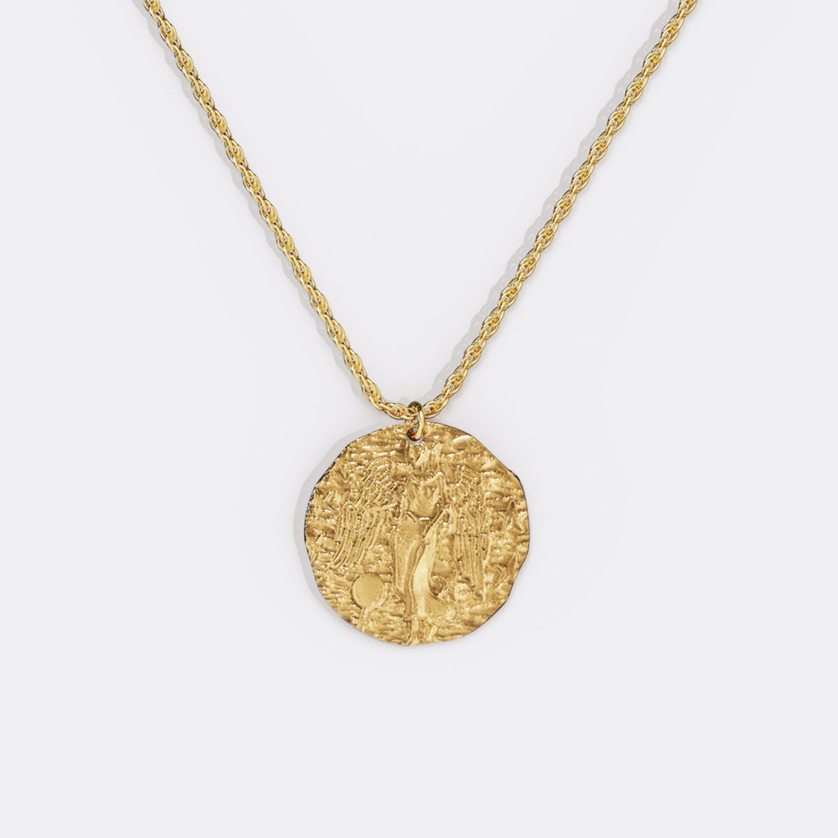 Collier pendentif zodiaque en or martelé