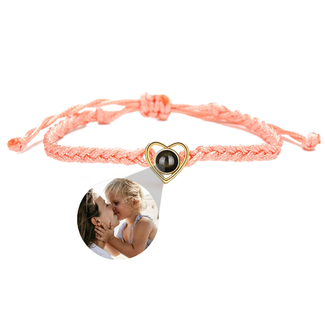 Heart Adjustable Photo Bracelet