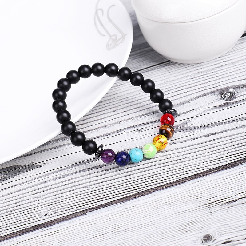 Ensemble de bracelets chakra en hématite - Inspire Wellness & Health