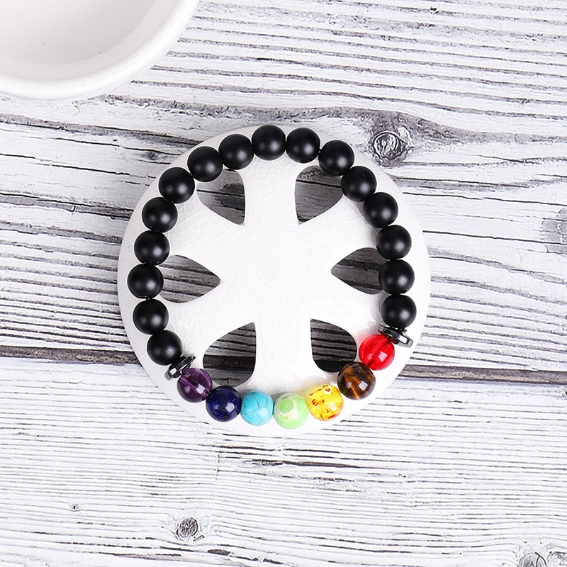 Ensemble de bracelets chakra en hématite - Inspire Wellness & Health