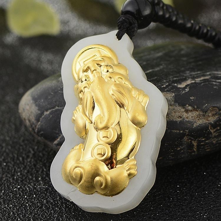 Collier Pixiu en jade Hetian - Abondance manifeste