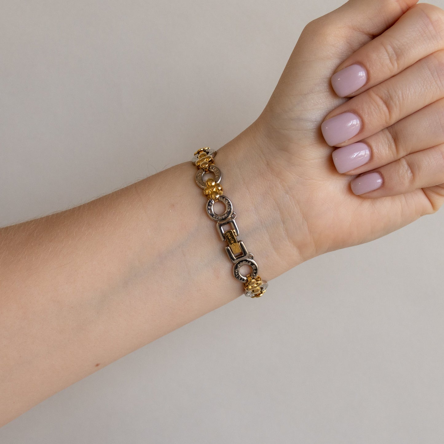 Montre ronde bicolore vintage Marie Claire