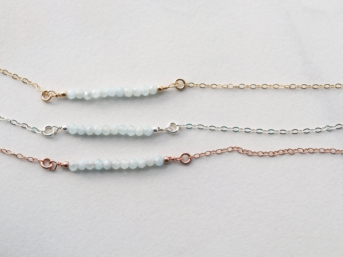 Gemstone Bar Necklace