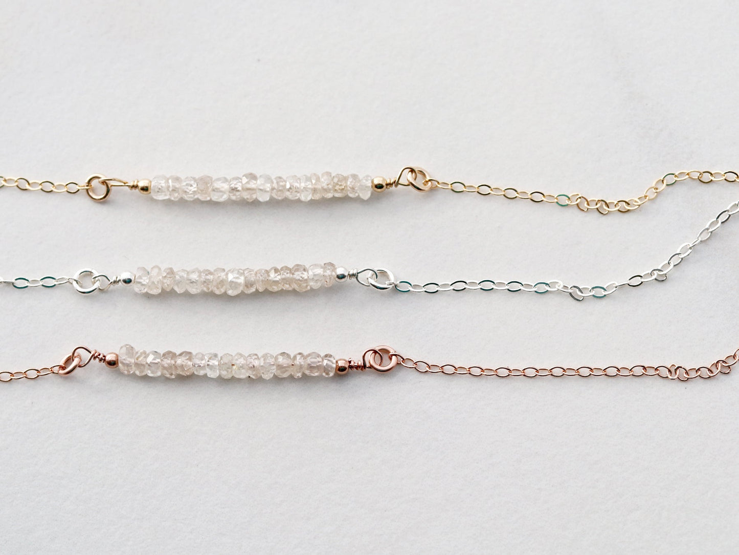 Gemstone Bar Necklace