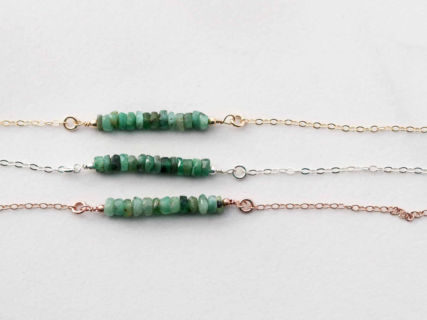 Gemstone Bar Necklace