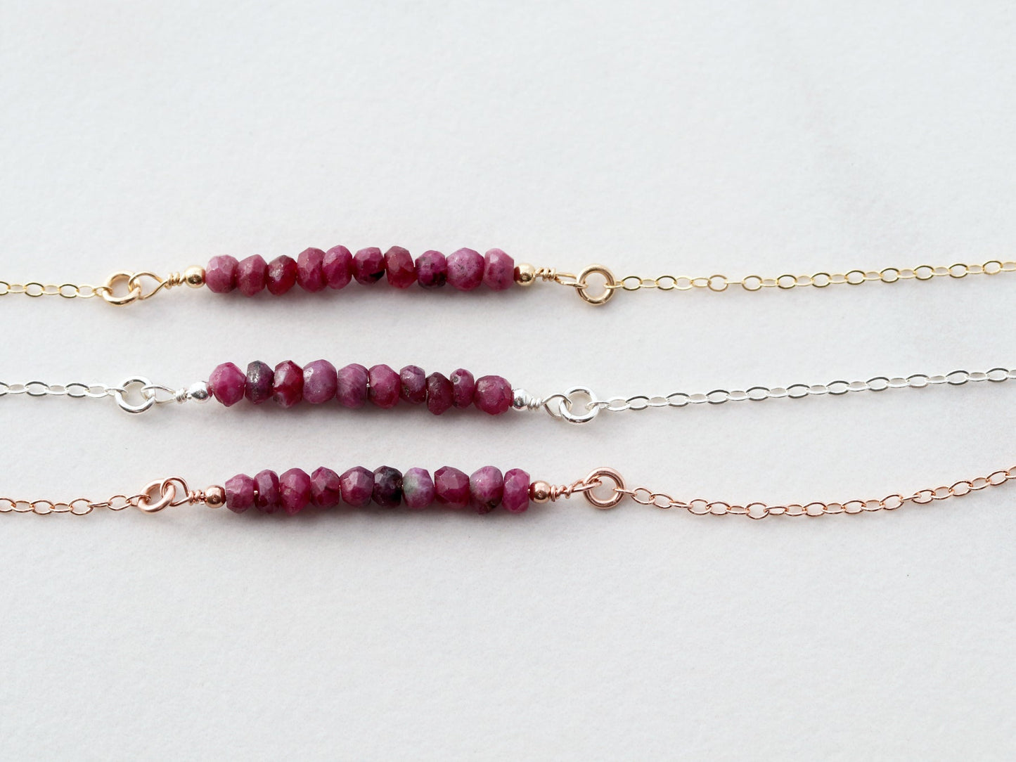 Gemstone Bar Necklace