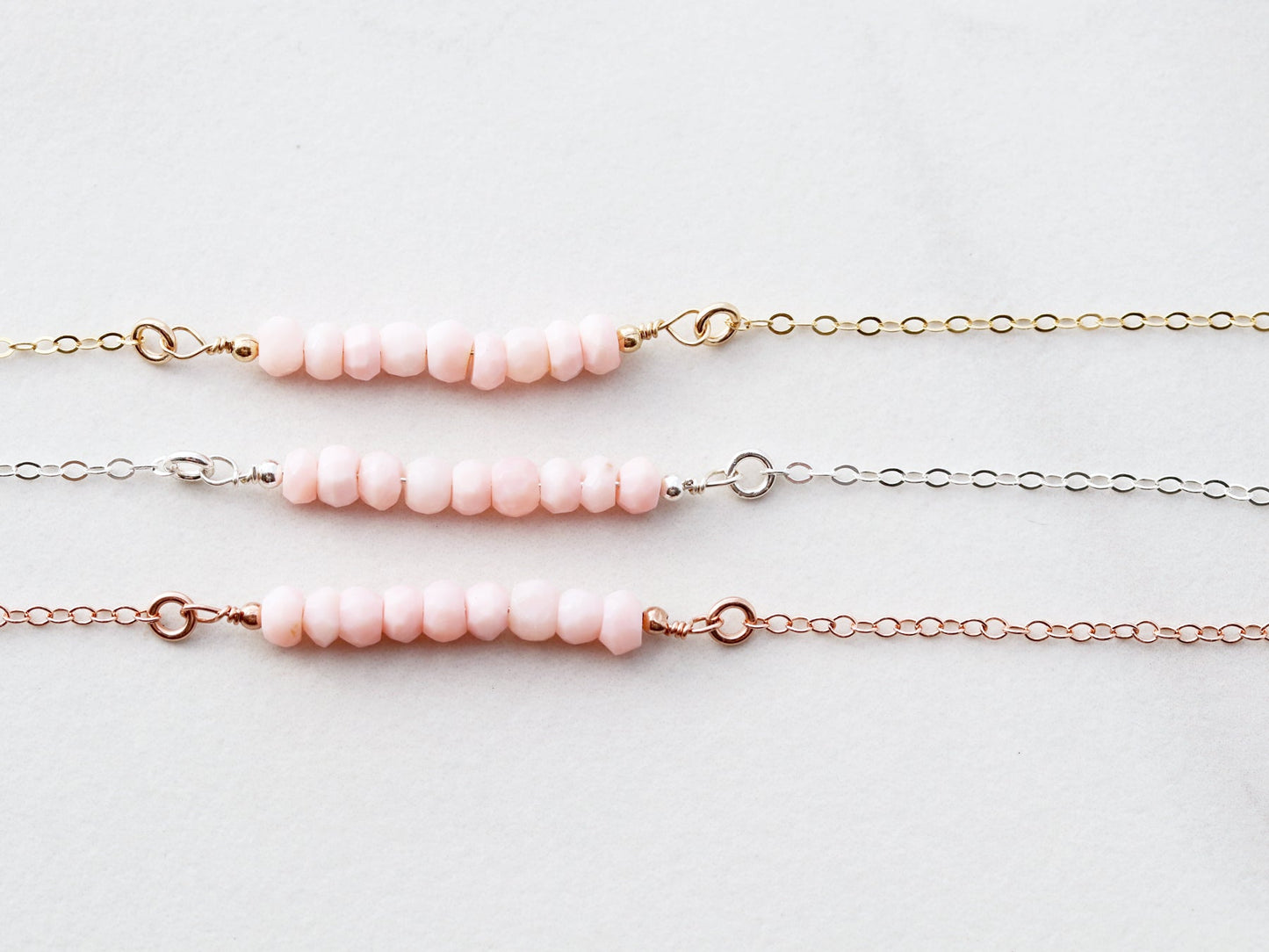 Gemstone Bar Necklace