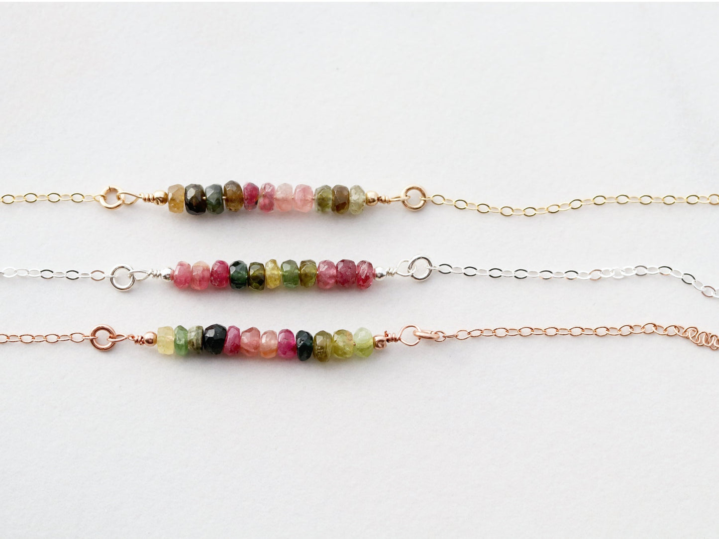 Gemstone Bar Necklace