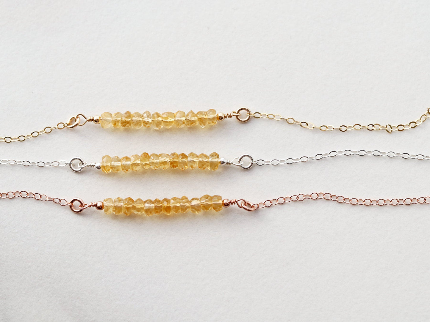 Gemstone Bar Necklace