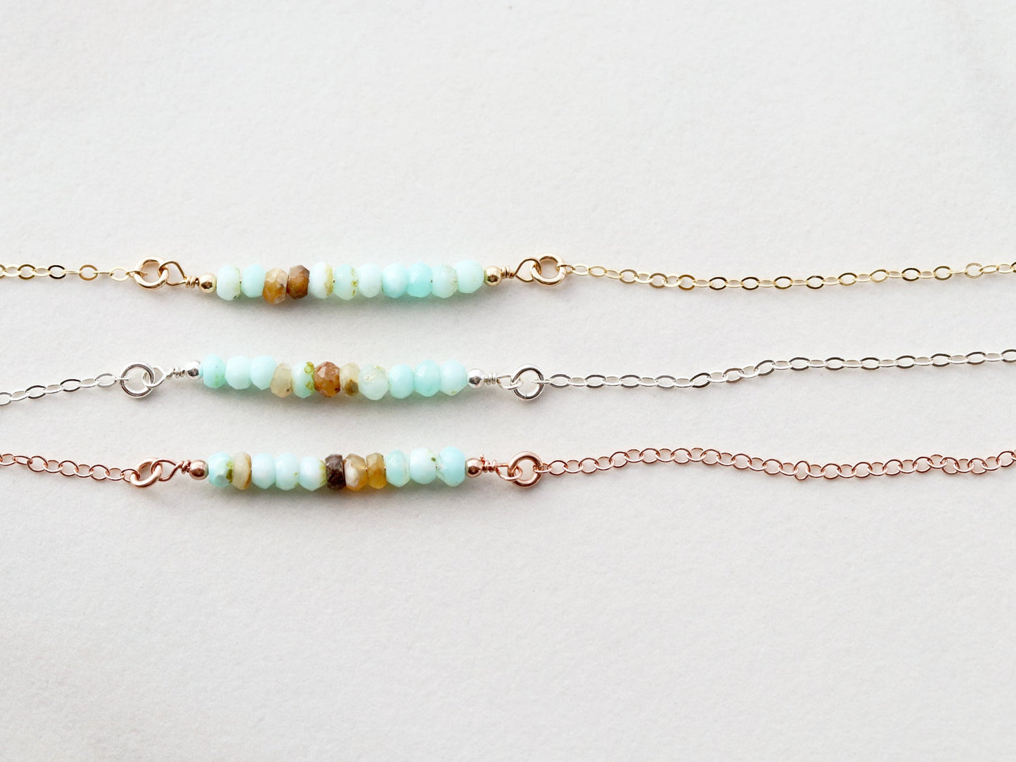 Gemstone Bar Necklace