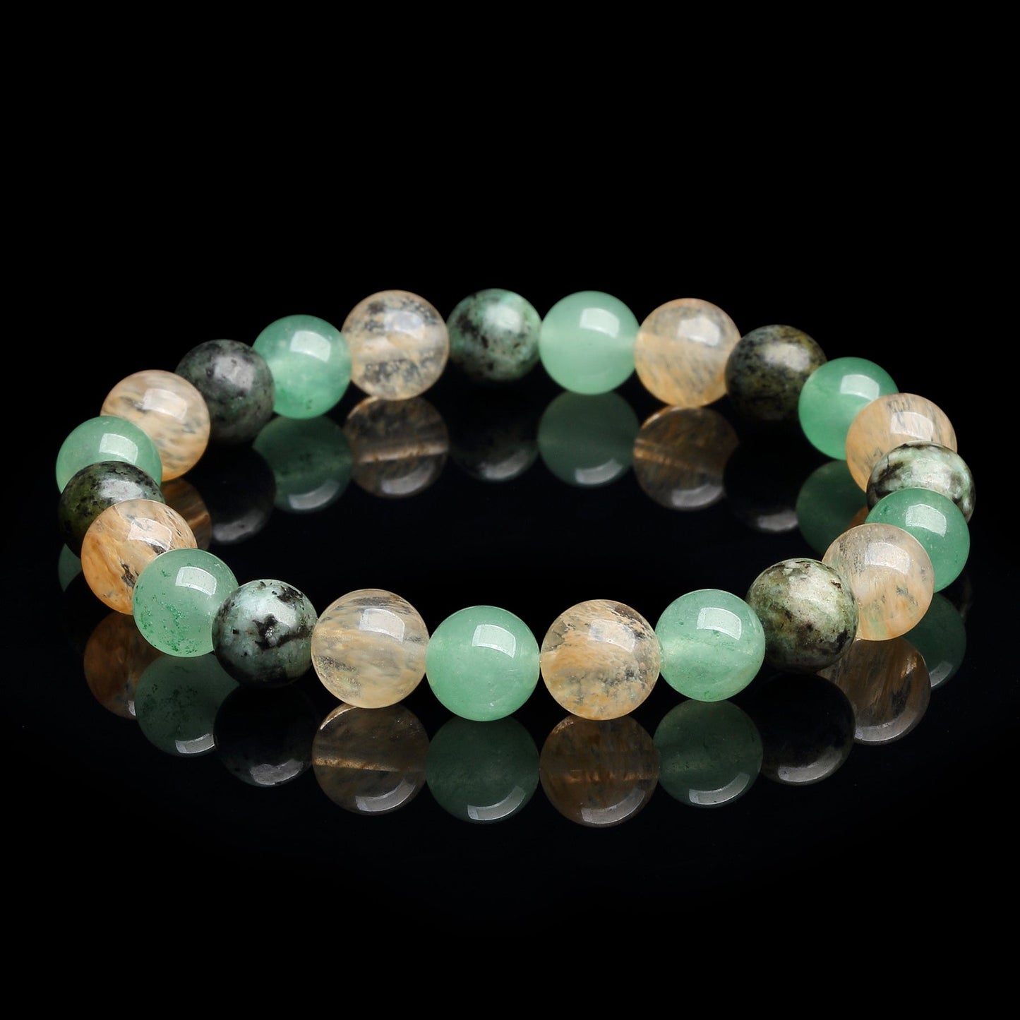 Bracelet Triple Prospérité - Citrine, Aventurine Verte, Turquoise