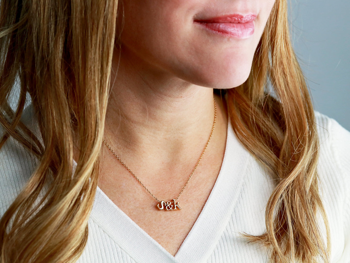 Triple Charm Lowercase Necklace