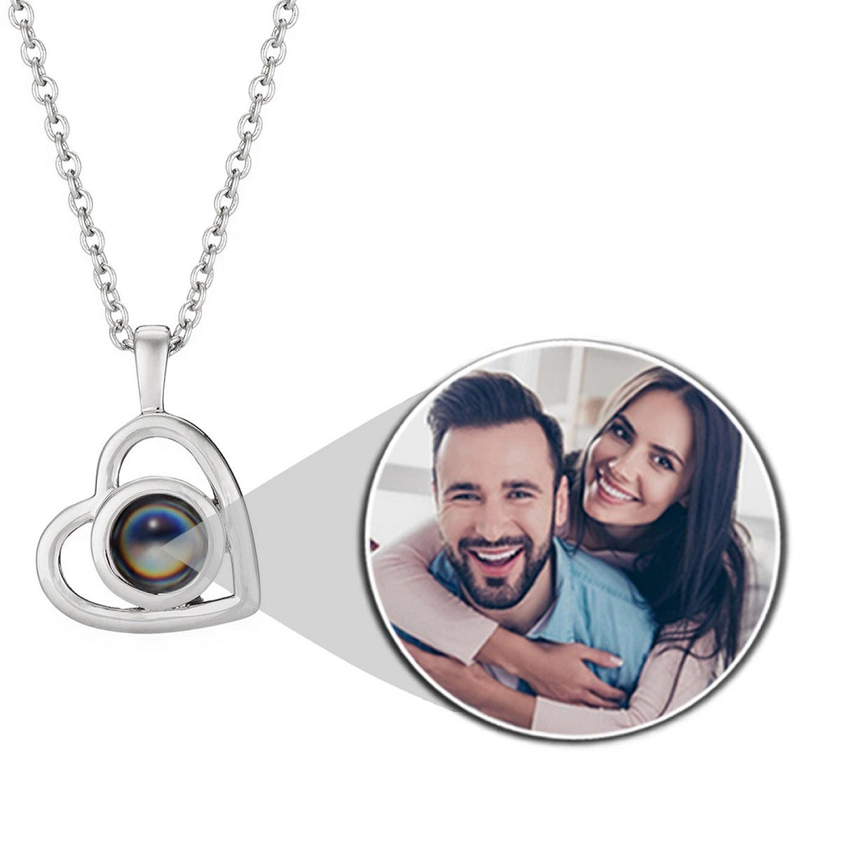 Collier de projection de petit cœur