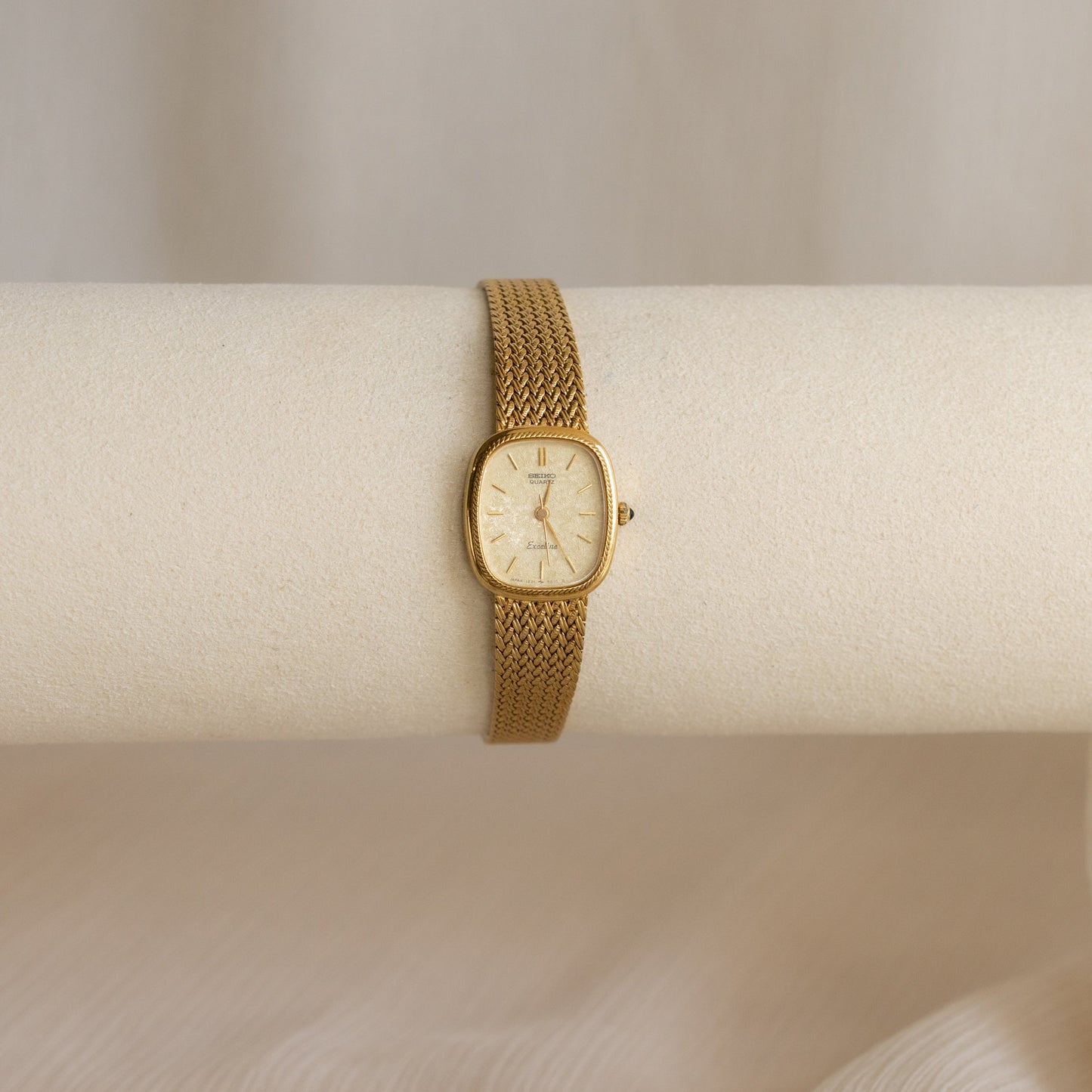 Montre Seiko Square Mesh Gold vintage