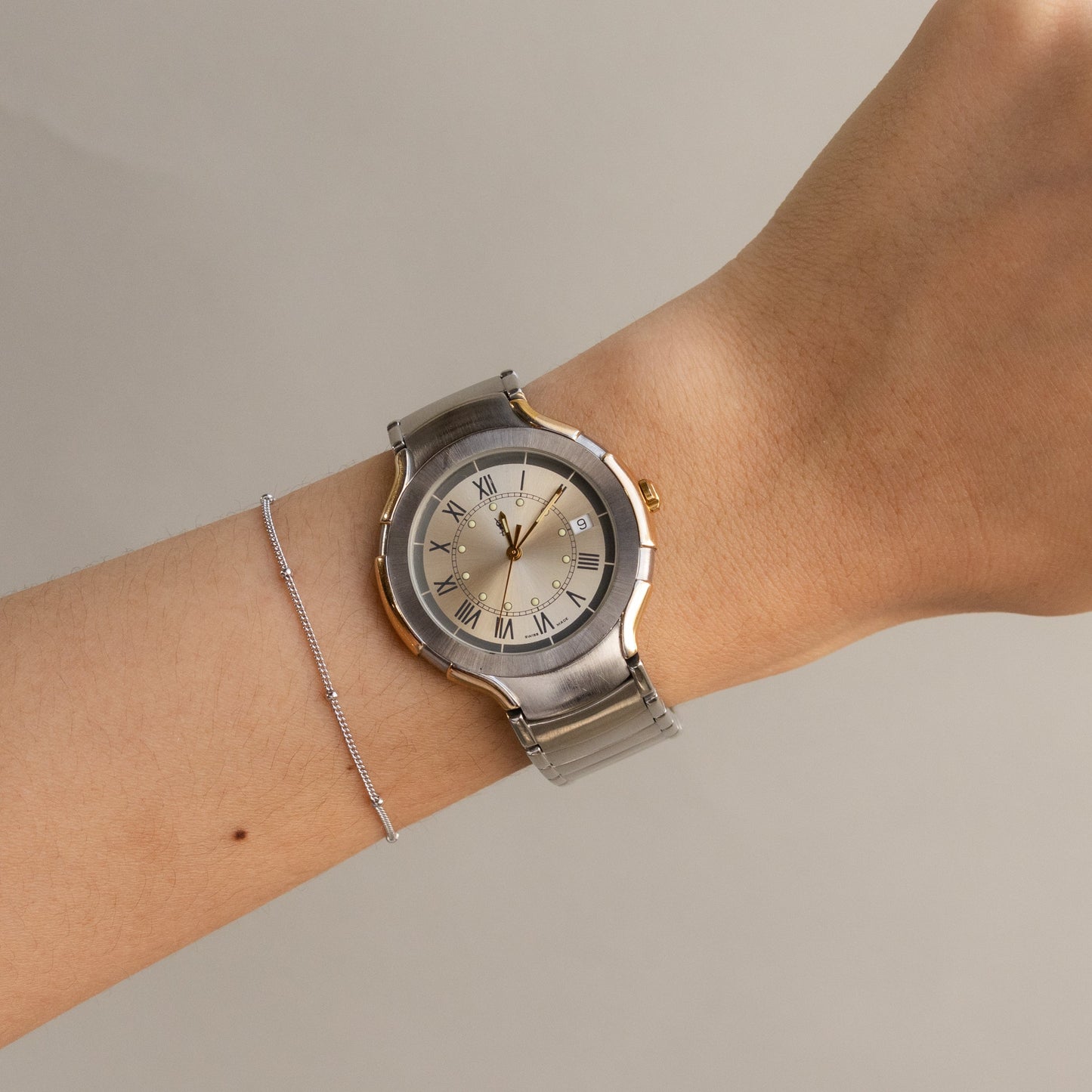 Montre vintage YSL Swiss Bold bicolore