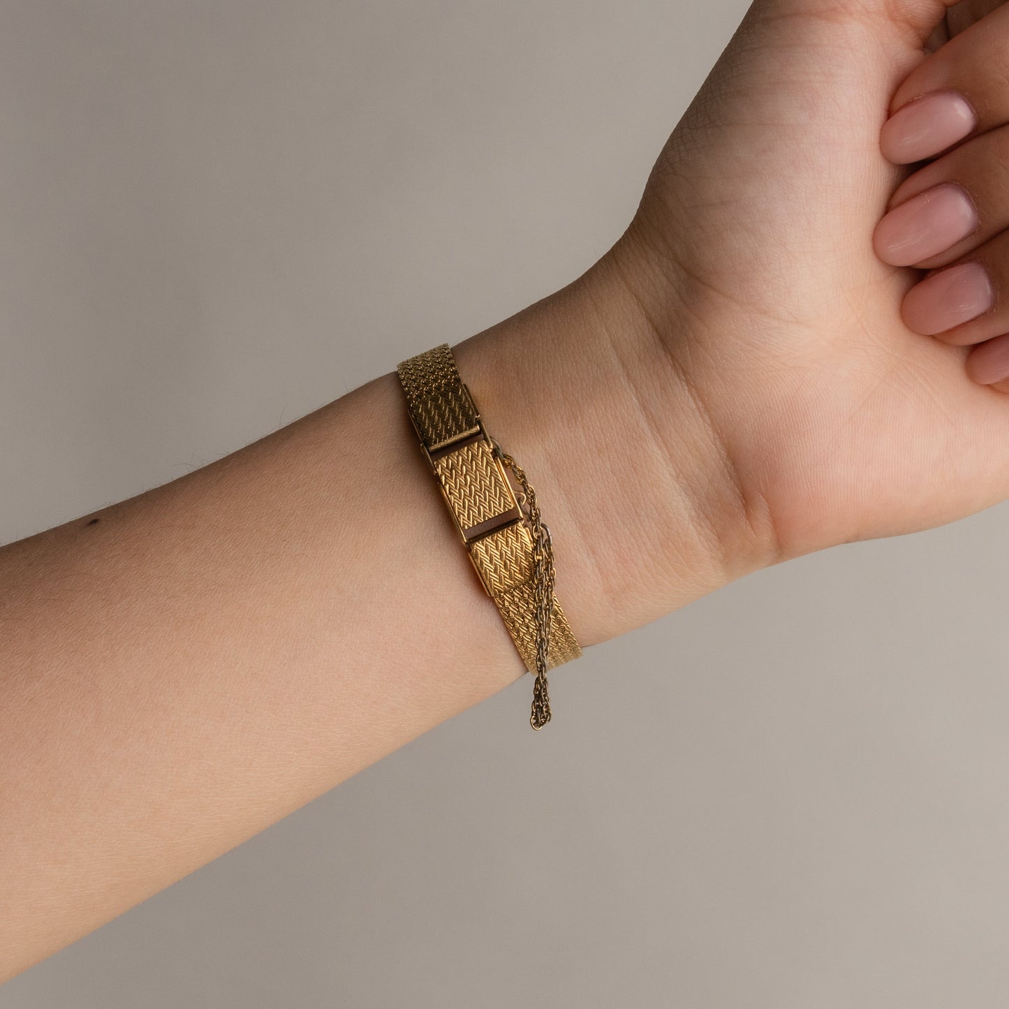 Montre Seiko Square Mesh Gold vintage