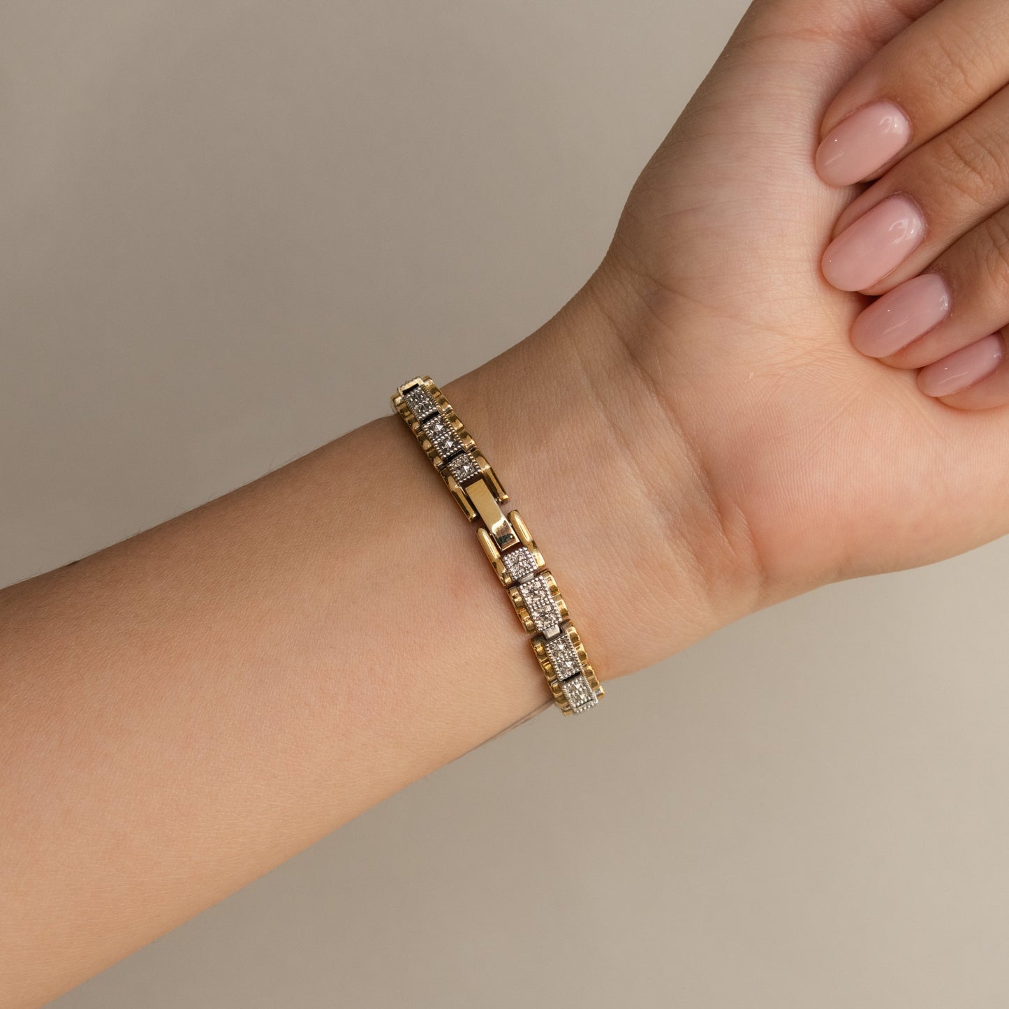 Montre vintage LA Express Pave bicolore