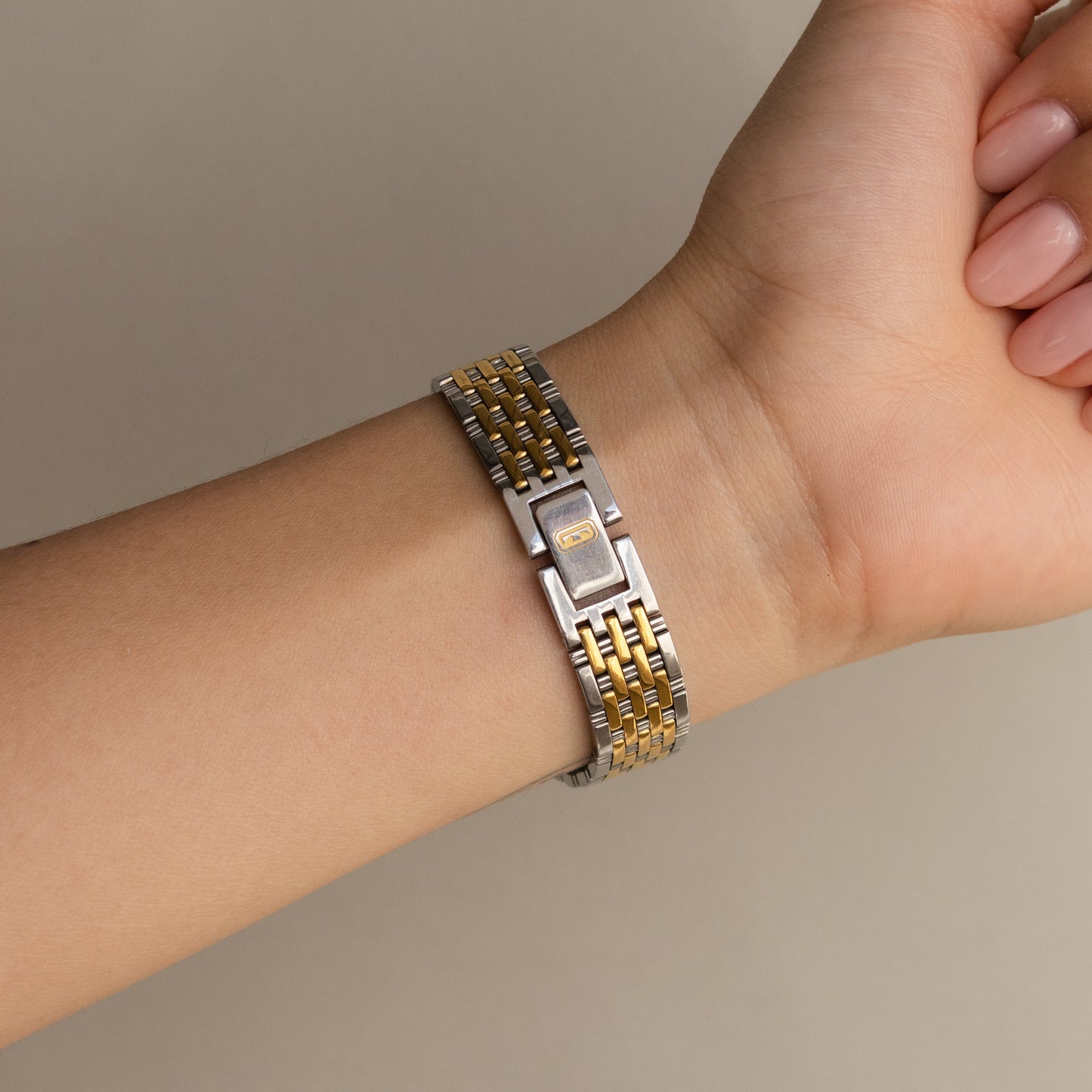 Montre Vintage Technos Ronde Bicolore